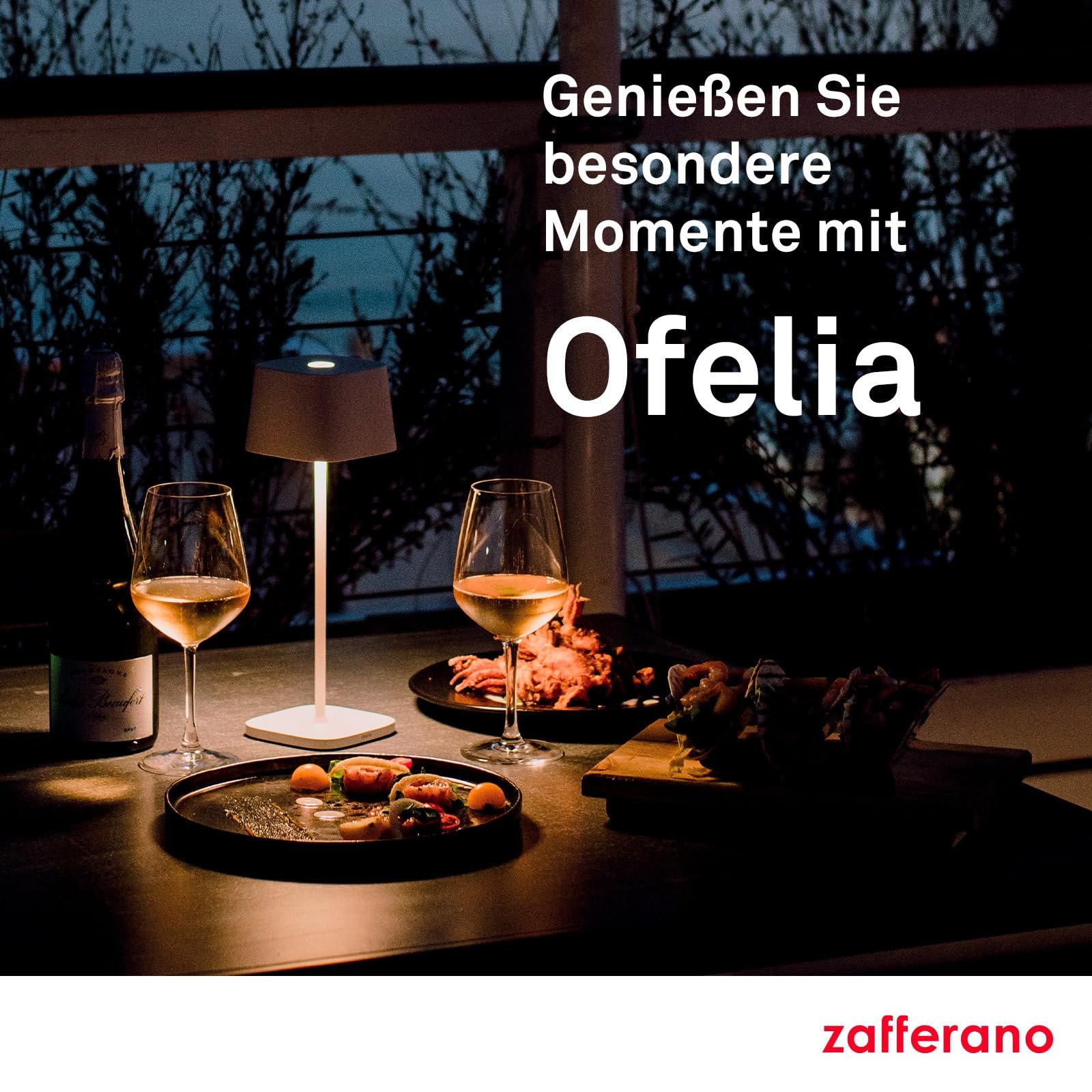 Настільна лампа Zafferano Ofelia Бездротова Touch Control Dimmer 29 см Темно-сірий, фото №8