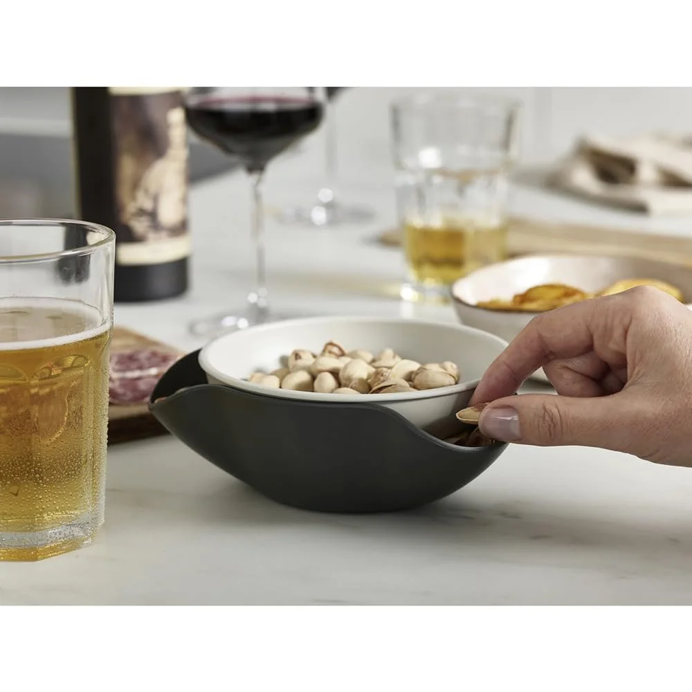 Миска для подачи оливок и орехов Joseph Joseph Double Dish Серый, Фисташковый, фото №4 Миска для подачи оливок и орехов Joseph Joseph Double Dish Серый, Фисташковый, фото №4