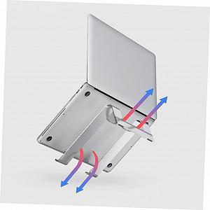 Подставка для ноутбука NUOBESTY Алюминиевая Вентилируемая Эргономичная Легкая Серебряная synthetic.ua - Фото 1