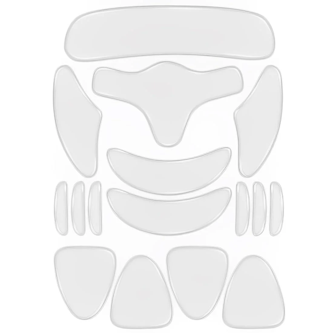 Патчі проти зморшок YAPKOLV, набір 16 шт, силіконові патчі для обличчя, рота, чола, підборіддя, фото №1