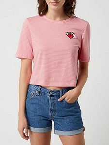 Футболка ONLFRUITY LIFE STRIPE TOP BOX JRS 15231612 Strawberry Pink - BRIGHT  + WATERMELON XS - Фото 1