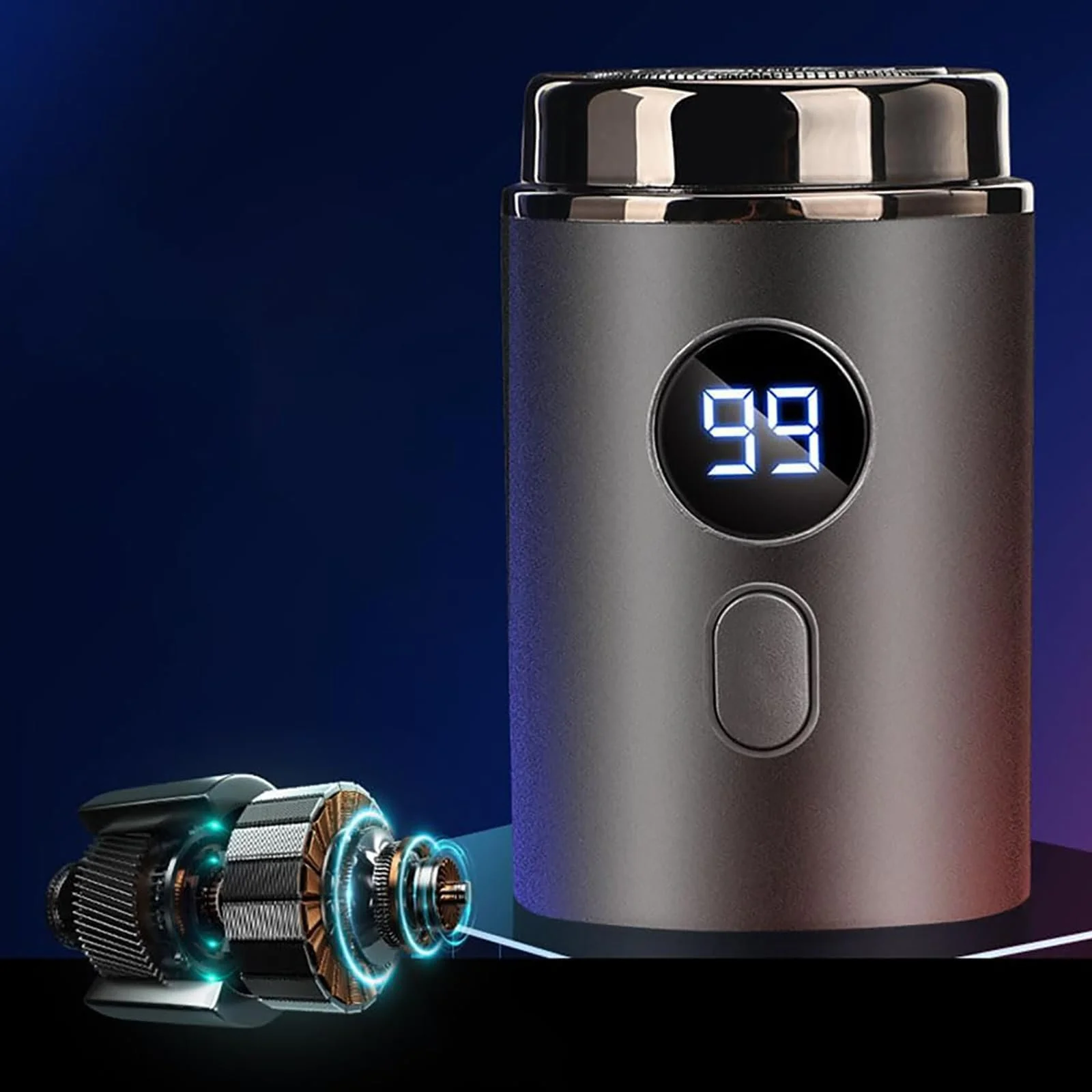 Міні-електробритва Sopami портативна Blue з USB-зарядкою 15 лезв, фото №2