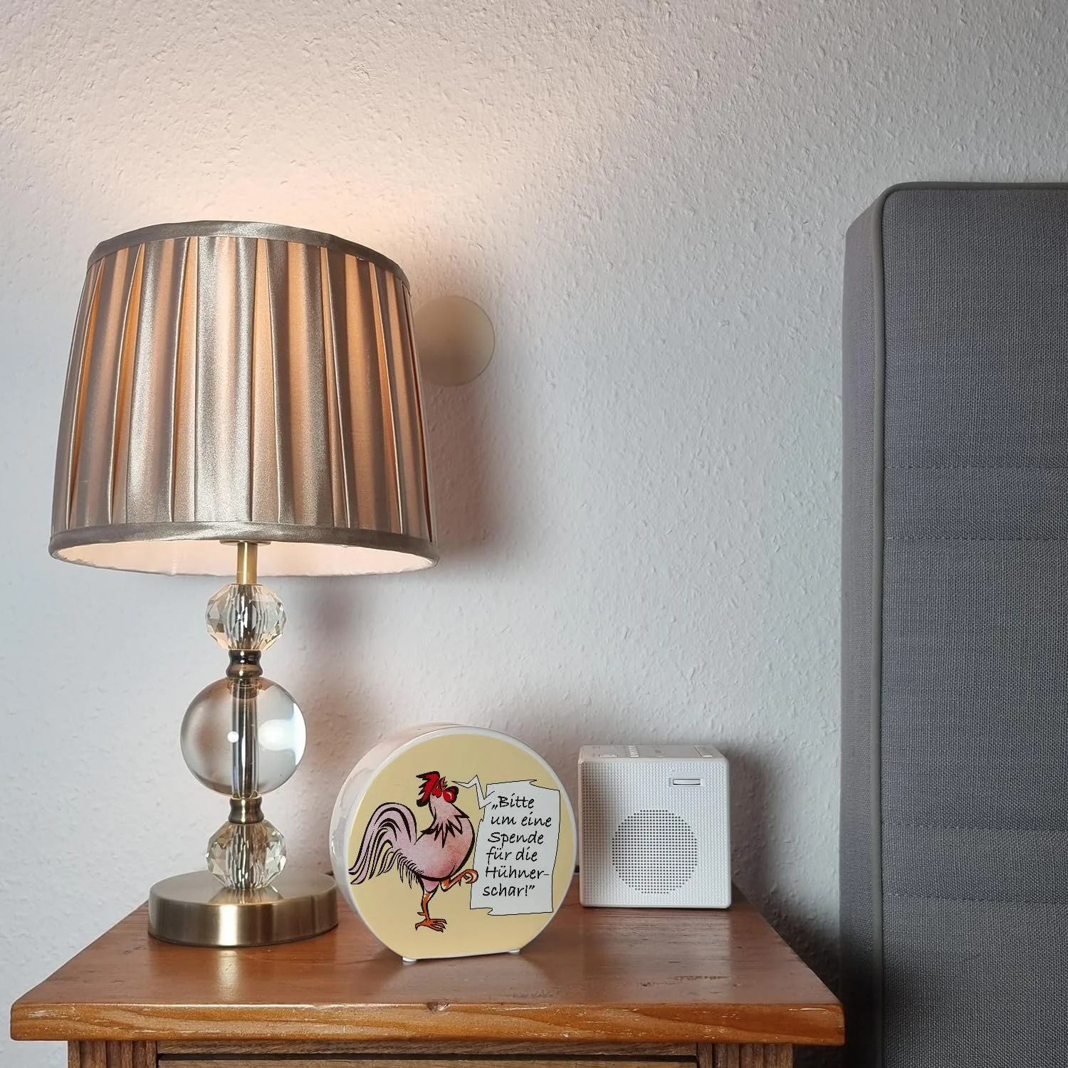 Скарбничка мотив Півень для чайових червона, фото №2