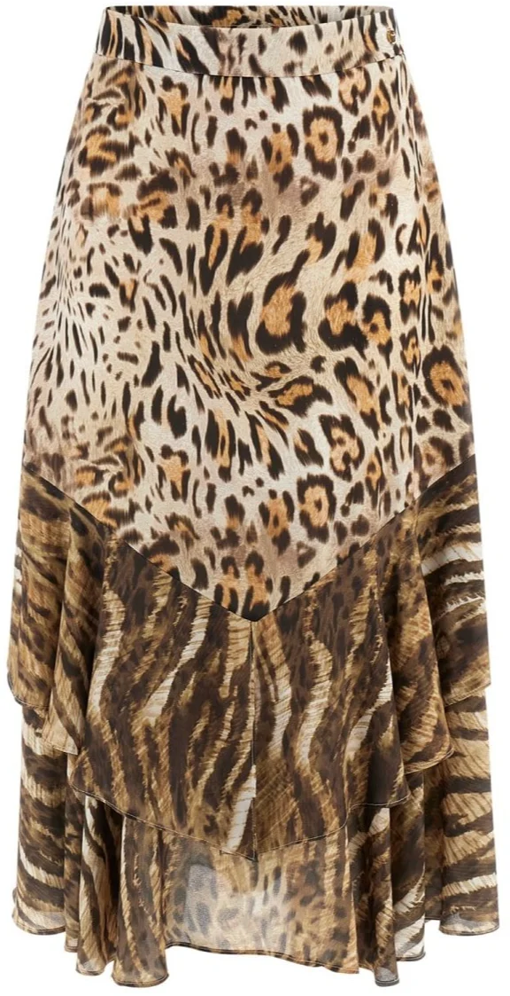 Женская юбка-миди GUESS JEANS / Коричневая / Размер S, фото №1