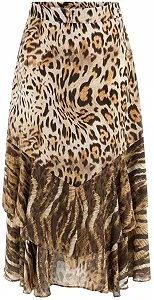 Женская юбка-миди GUESS JEANS / Коричневая / Размер S - Фото 1