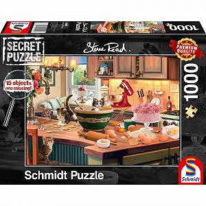 Пазл Schmidt Spiele Secret Jigsaw Puzzle 59919 За кухонным столом 1000 элементов разноцветный - Фото 1