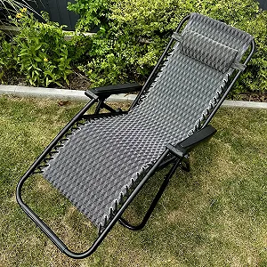 Польский шезлонг-кресло Zero Gravity нагрузка до 150кг пляжный шезлонг synthetic.ua - Фото 1