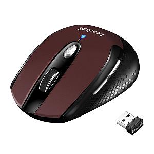 Миша Бездротова LeadsaiL 1600 DPI 6 Кнопок Червоний - Фото 1