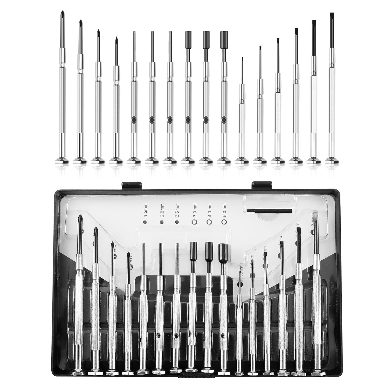 Набір інструментів годинникаря Набір точних механічних викруток 17 в 1 для зміни батареї годинника, фото №1 Набір інструментів годинникаря Набір точних механічних викруток 17 в 1 для зміни батареї годинника, фото №1