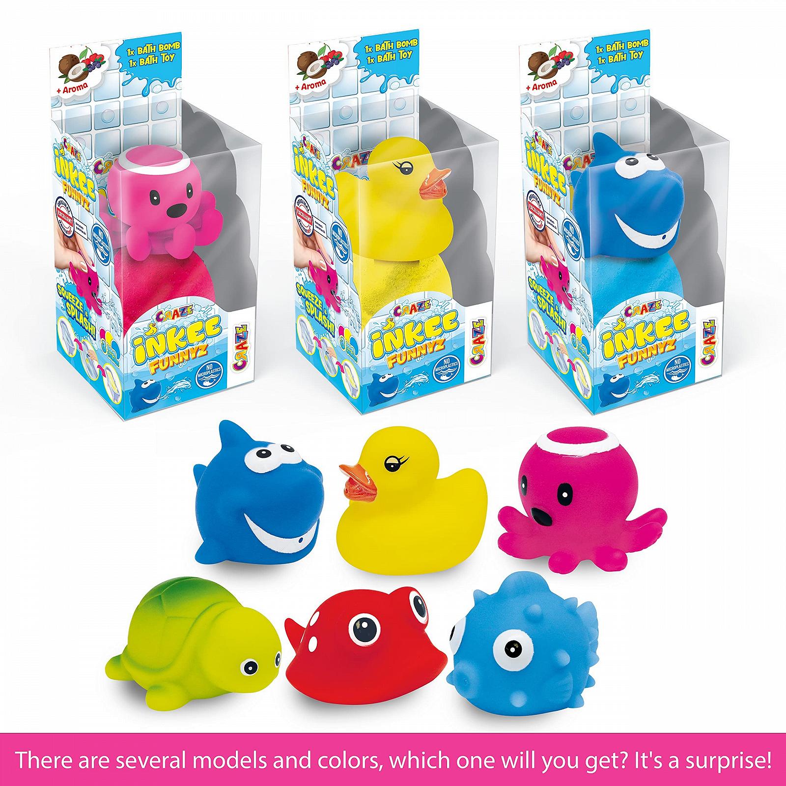 Бомбочка для ванни CRAZE INKEE Funnyz з іграшкою для ванни Морська тварина, фото №5