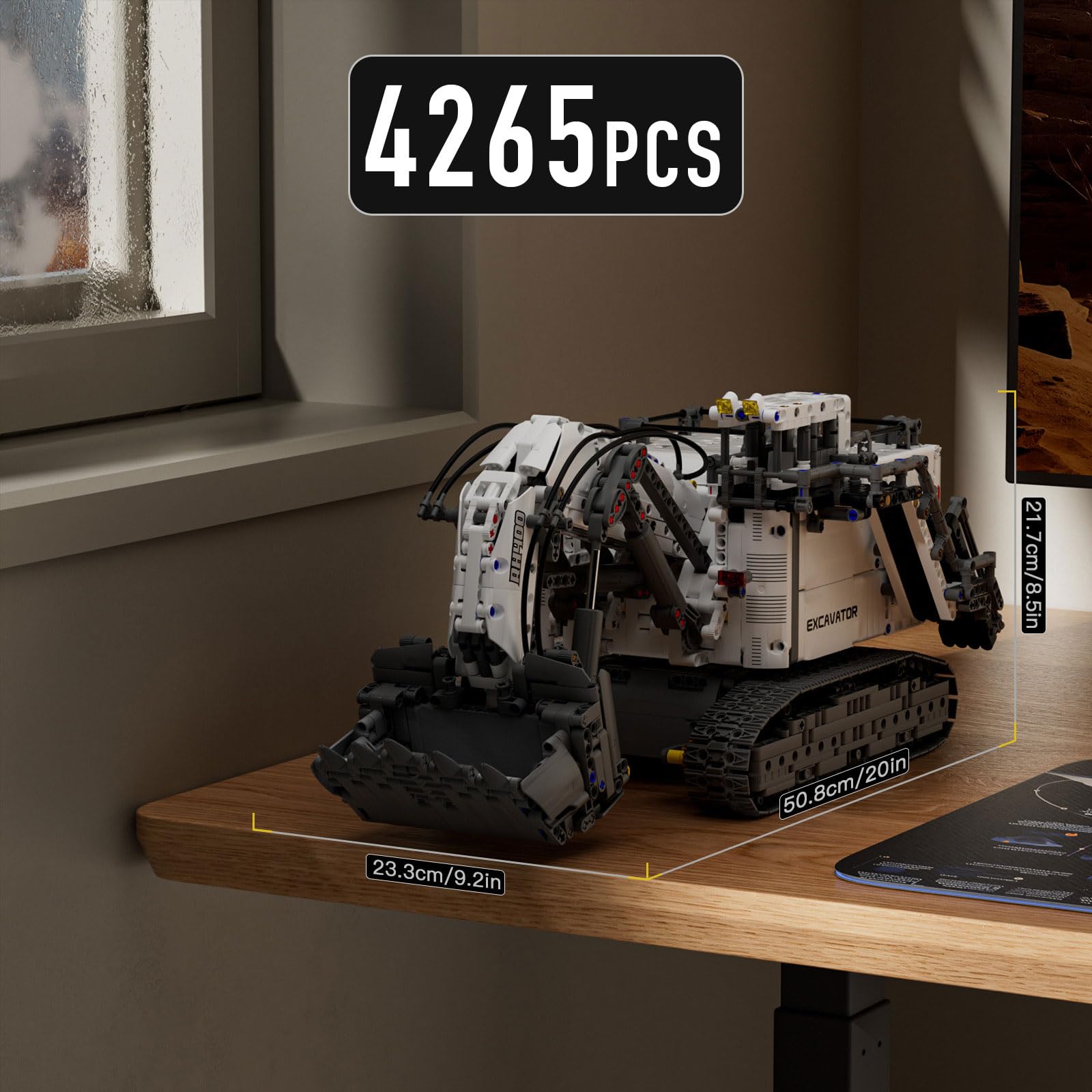 Конструктор Mould King Technik RH400 Mining Crawler Excavator 13130s з 9 двигунами, сумісний з іншими брендами (4265 деталей), фото №2
