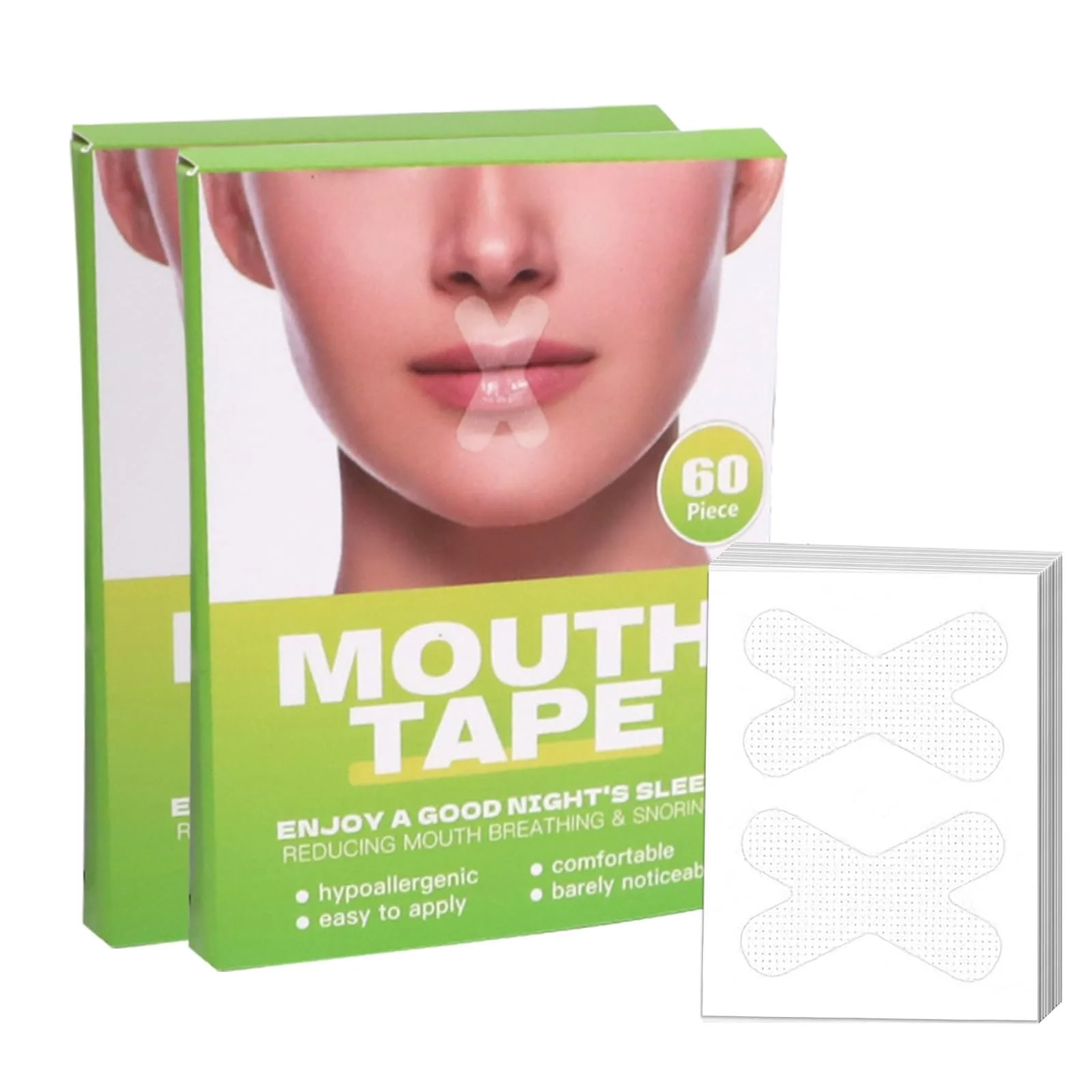 Смужки для рота Пачка з 120 шт для сну, Засоби від хропіння, фото №1