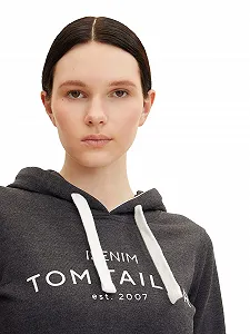 Жіноче худі TOM TAILOR Denim з логотипом synthetic.ua - Фото 1