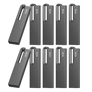USB-флеш-накопичувач 16GB USB 2.0 (комплект 10 шт) Чорний - Фото 1