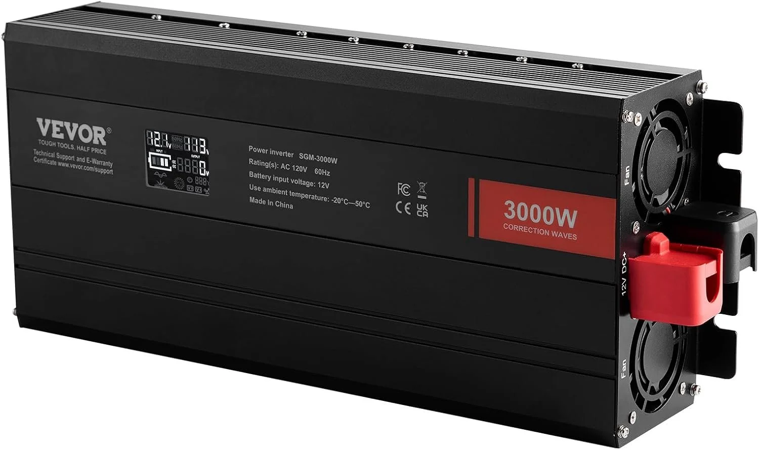 Инвертор Vevor SGM-3000W / Black, фото №9 Инвертор Vevor SGM-3000W / Black, фото №9