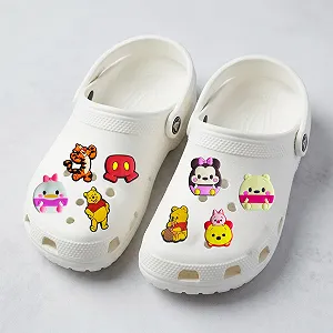 Набор джибитсов для Crocs «Винни Пух и друзья» — Аксессуары Disney (Винни, Тигруля, Пятачок, Микки), 8 шт. джибитсы винни пух, украшения на кроксы дисней, аксессуары для обуви crocs - Фото 1