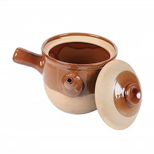 Кастрюля для запекания Healifty традиционная керамическая жаростойкая средняя с антипригарным покрытием и большим носиком - Фото 1