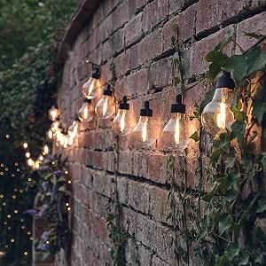 Гірлянда Lights4fun 20 LED Сонячна для вечірок, вулична, ретро, кульки synthetic.ua - Фото 1