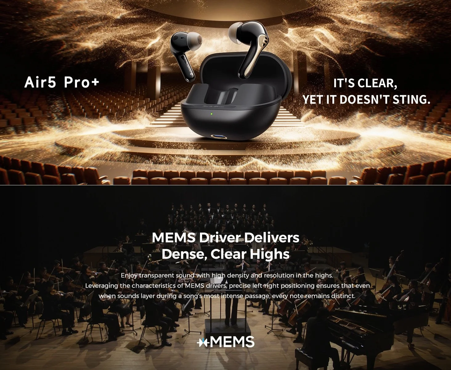 Наушники SoundPEATS Air5 Pro+ xMEMS Qualcomm aptX Lossless LDAC Black, фото №14 Наушники SoundPEATS Air5 Pro+ xMEMS Qualcomm aptX Lossless LDAC Black, фото №14