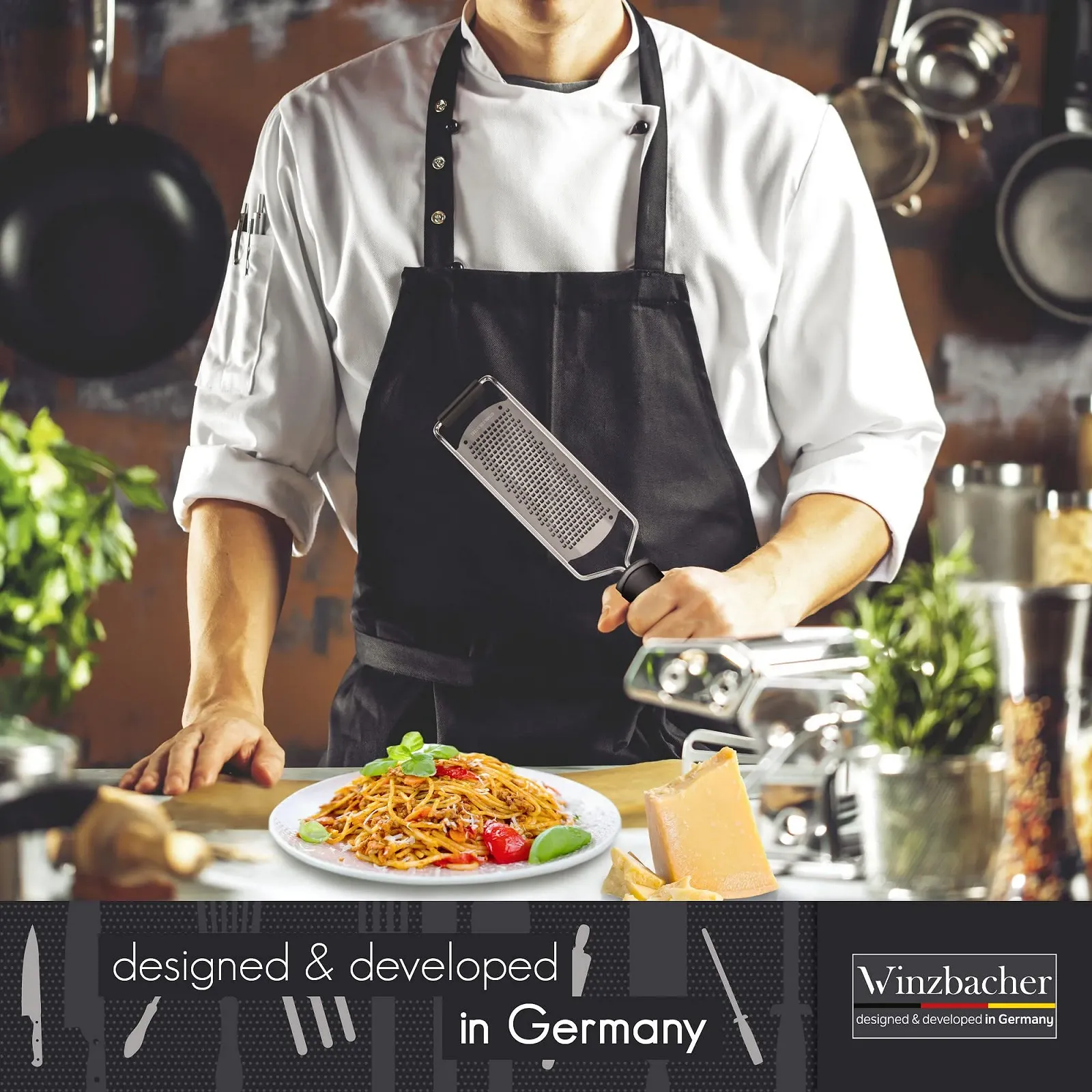 Тертка Zester Premium, для пармезану/лимону/мускатного горіху/імбиру, надзвичайно гостре лезо з нержавіючої сталі, фото №3