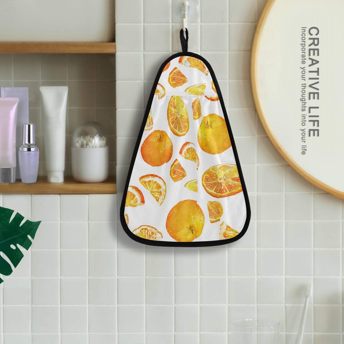 Підвісний рушник Fruit Orange Pattern 42 x 31 см Поліестер та бавовна Помаранчевий, фото №4