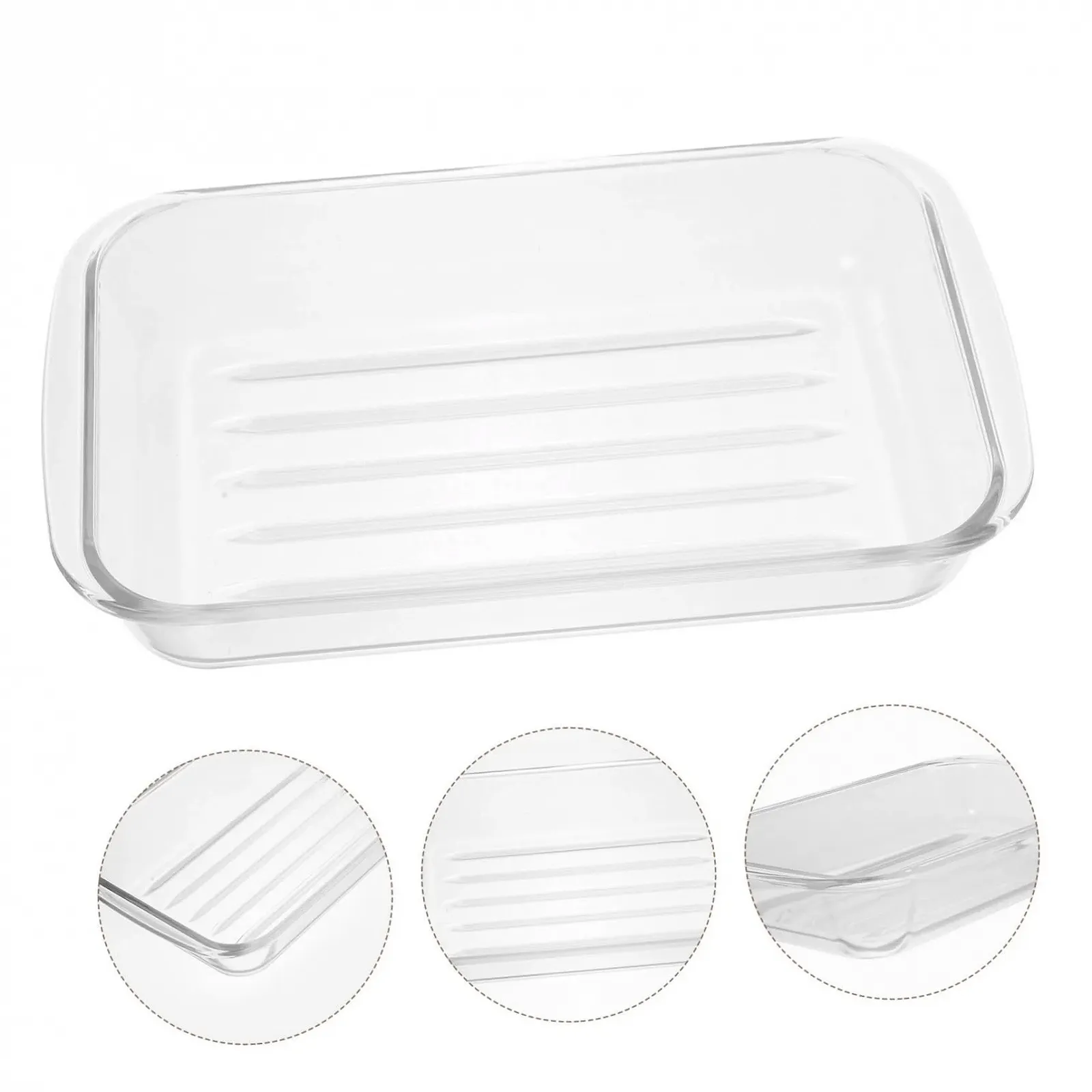 Форма для запекания термостойкая стеклянная с двойными ручками большая, фото №7