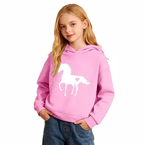 Худи Толстовка для девочки Теплая куртка с капюшоном Карманы Мешковатые спортивные худи Теплый свитшот с капюшоном Карманы Мешковатые спортивные худи Повседневный пуловер Худи Детский synthetic.ua - Фото 1