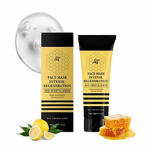 Зволожуюча маска для обличчя з медом та екстрактом лимона, бджолина отрута, маска для глибокого живлення сухої та дуже сухої шкіри - Фото 1