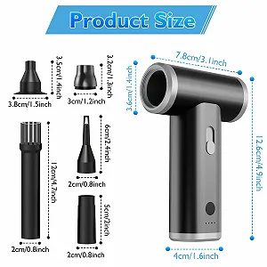 Электрическая воздуходувка Mapille 110,000 RPM с насадками synthetic.ua - Фото 1