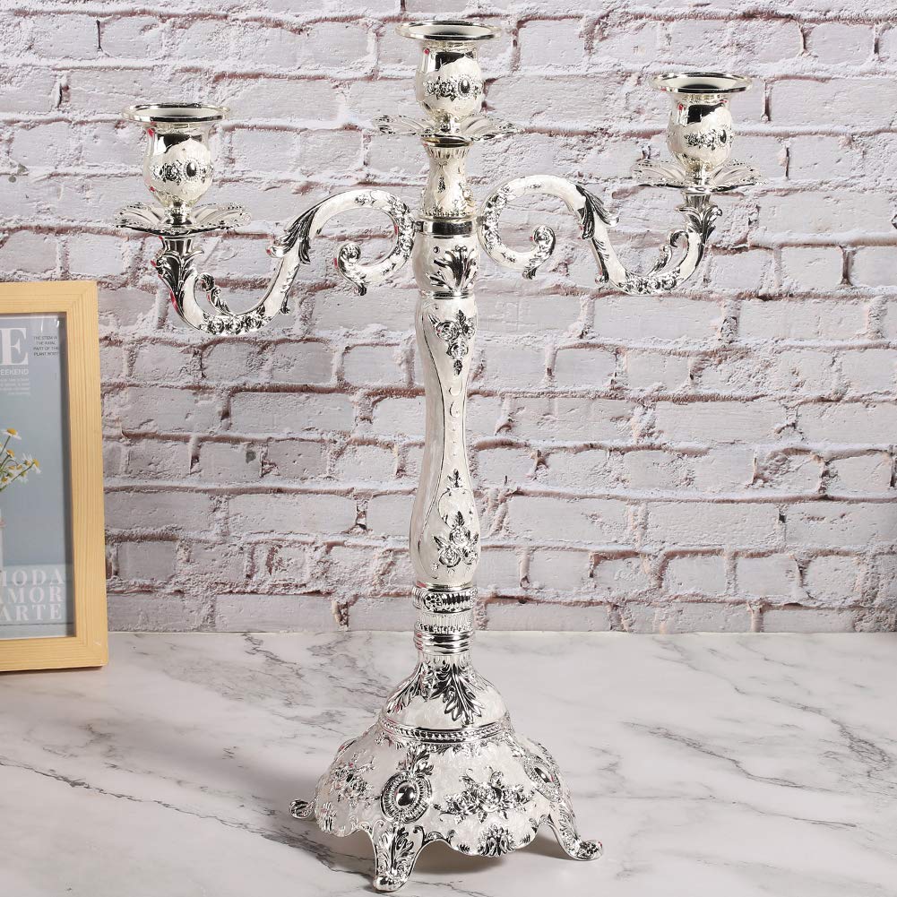 Подсвечник belupai 3-Arm Metal Candle Holder Серебряный, фото №5