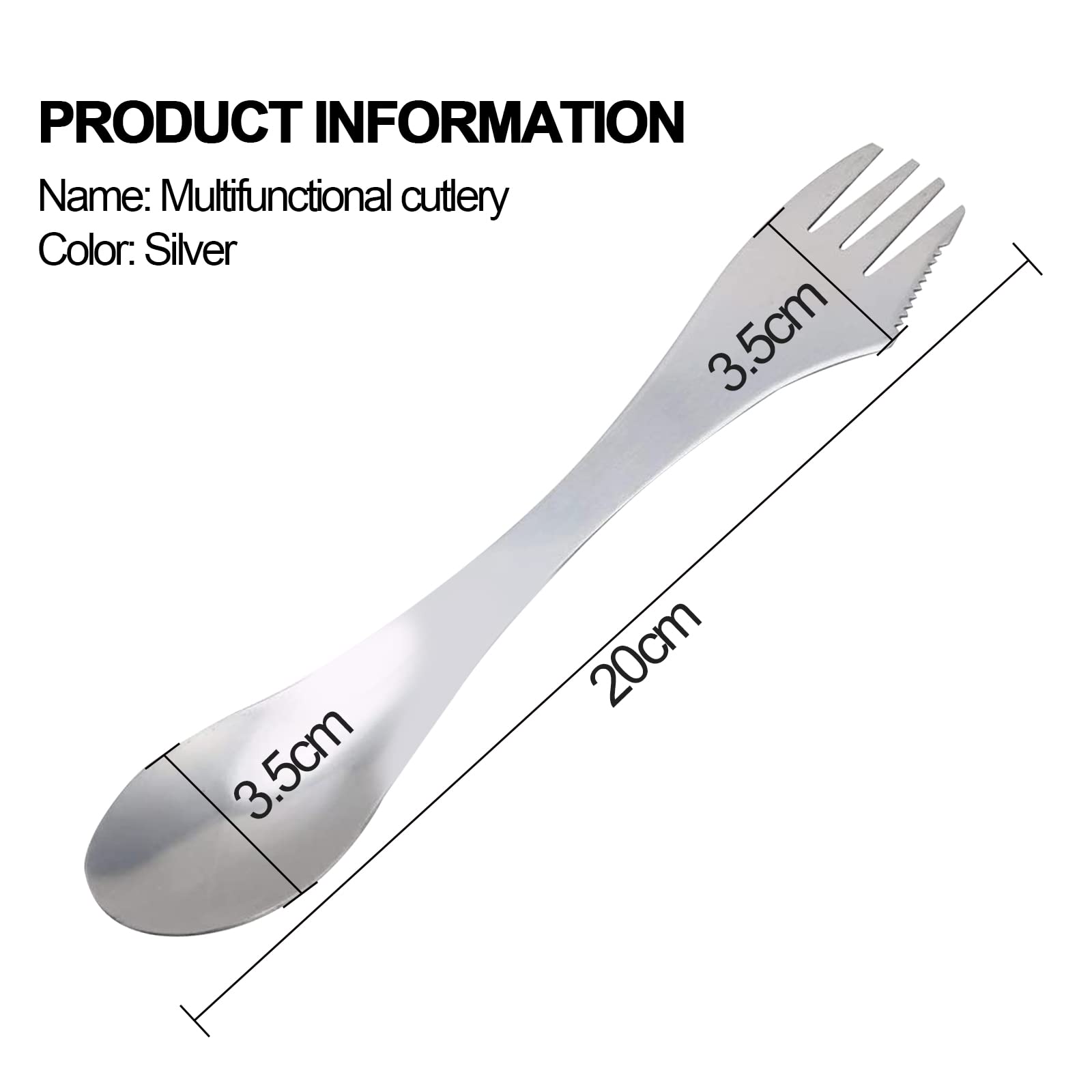 Набір Spork Нержавіюча Сталь 3 в 1 2 Pack, фото №2