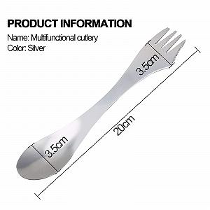 Набір Spork Нержавіюча Сталь 3 в 1 2 Pack synthetic.ua - Фото 1