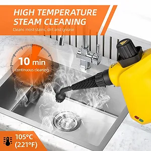 Пароочисник Carehabi портативний ручний з аксесуарами для видалення плям synthetic.ua - Фото 1