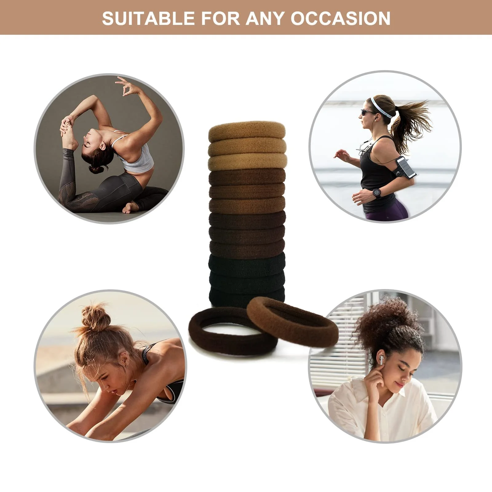 Резинки для волосся Жіночі, 30 шт, фото №2