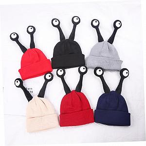 Вязаная Шапка WRITWAA Детская Улитка Beanie 2шт Вязаные Для Детей Светло-Серый synthetic.ua - Фото 1