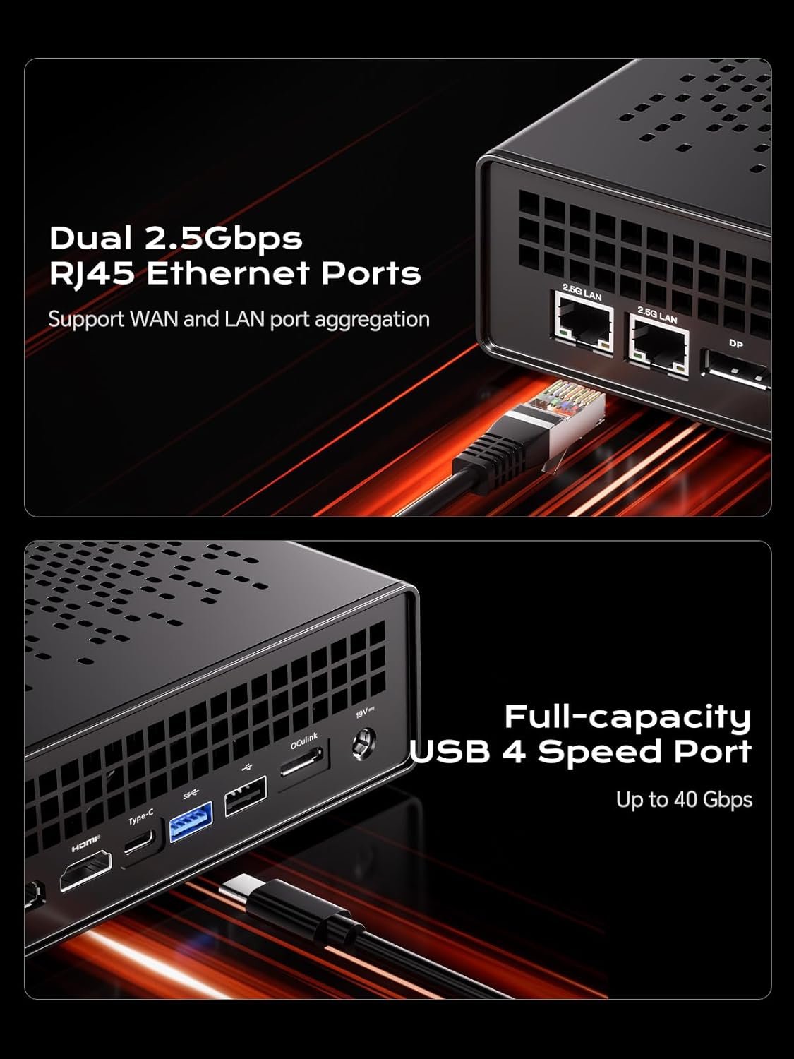 Мини ПК MINIS FORUM MS-A1 / Intel Core i5-12600H / RAM 8GB / SSD 512GB / HDMI / LAN / Wi-Fi 6 / Bluetooth 5.2 / Windows 11 / Black, фото №5