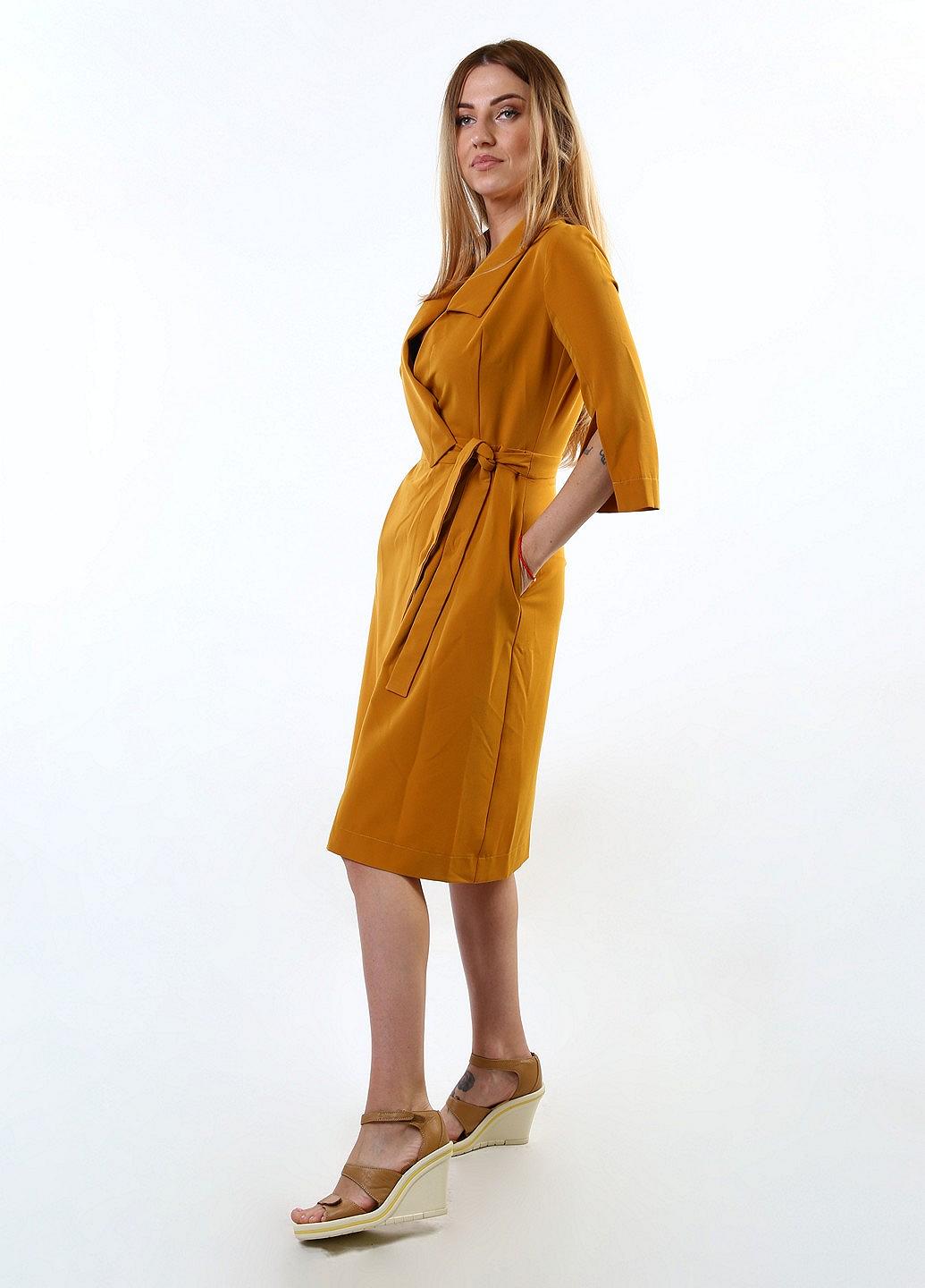 Платье inDresser S Горчичный (IN-F0260К034Б-Mustard), фото №4 Платье inDresser S Горчичный (IN-F0260К034Б-Mustard), фото №4