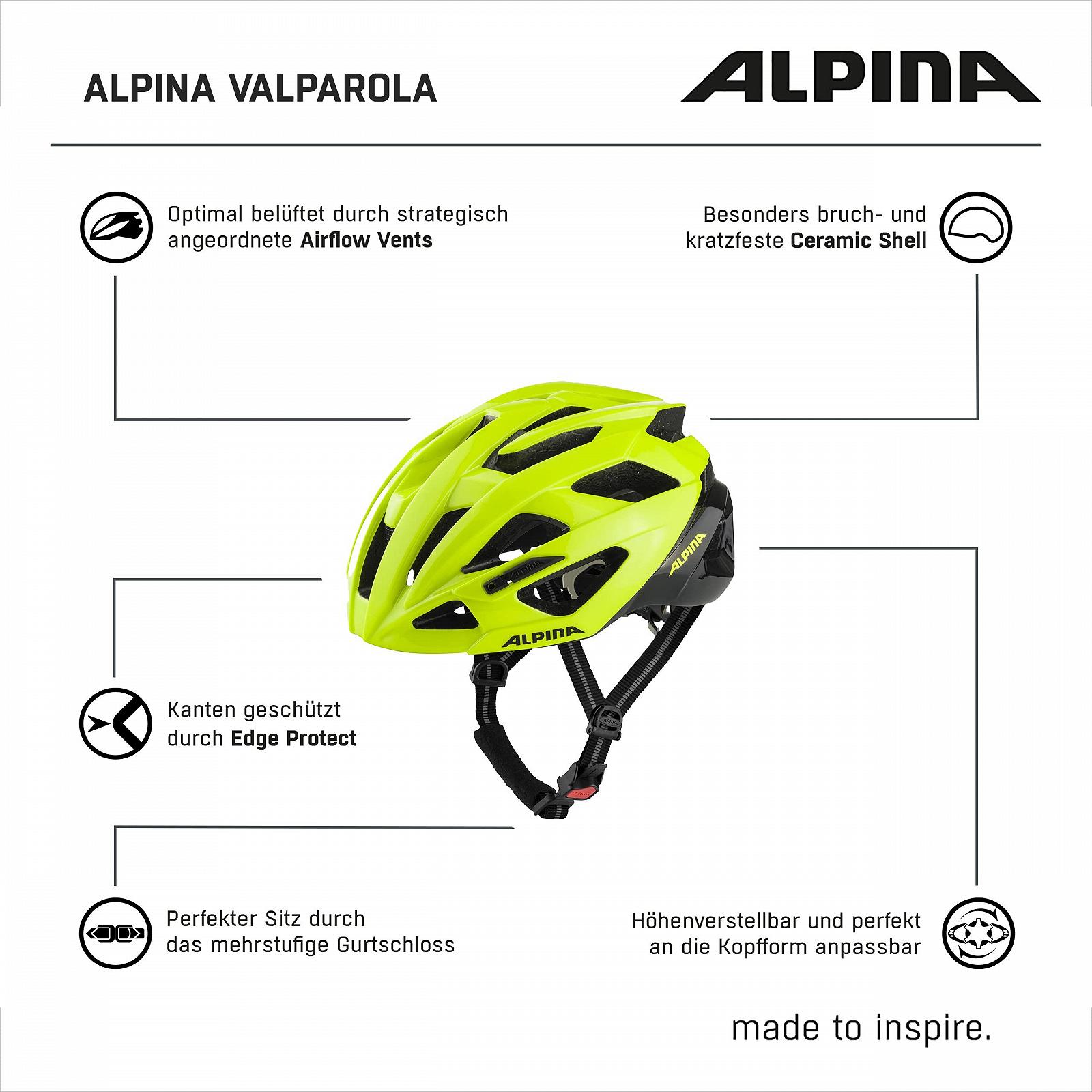 Шолом велосипедний ALPINA Valparola амортизуючий, з оптимальною вентиляцією, легкий з антибактеріальною підкладкою для дорослих, фото №6