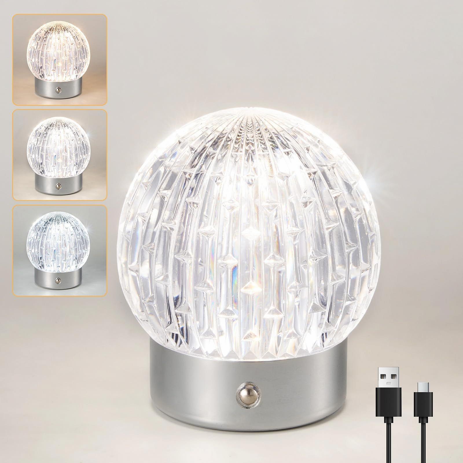 Настільна лампа HARPER LIVING LED акумуляторна сенсорна 3 кольори регульована яскравість, фото №1