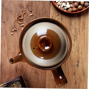 Кастрюля керамическая Traditional Chinese Medicine Термостойкая для открытого огня для трав и рагу synthetic.ua - Фото 1