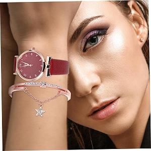 Кварцевые часы Healvian Набор браслетов Женские часы Белый synthetic.ua - Фото 1