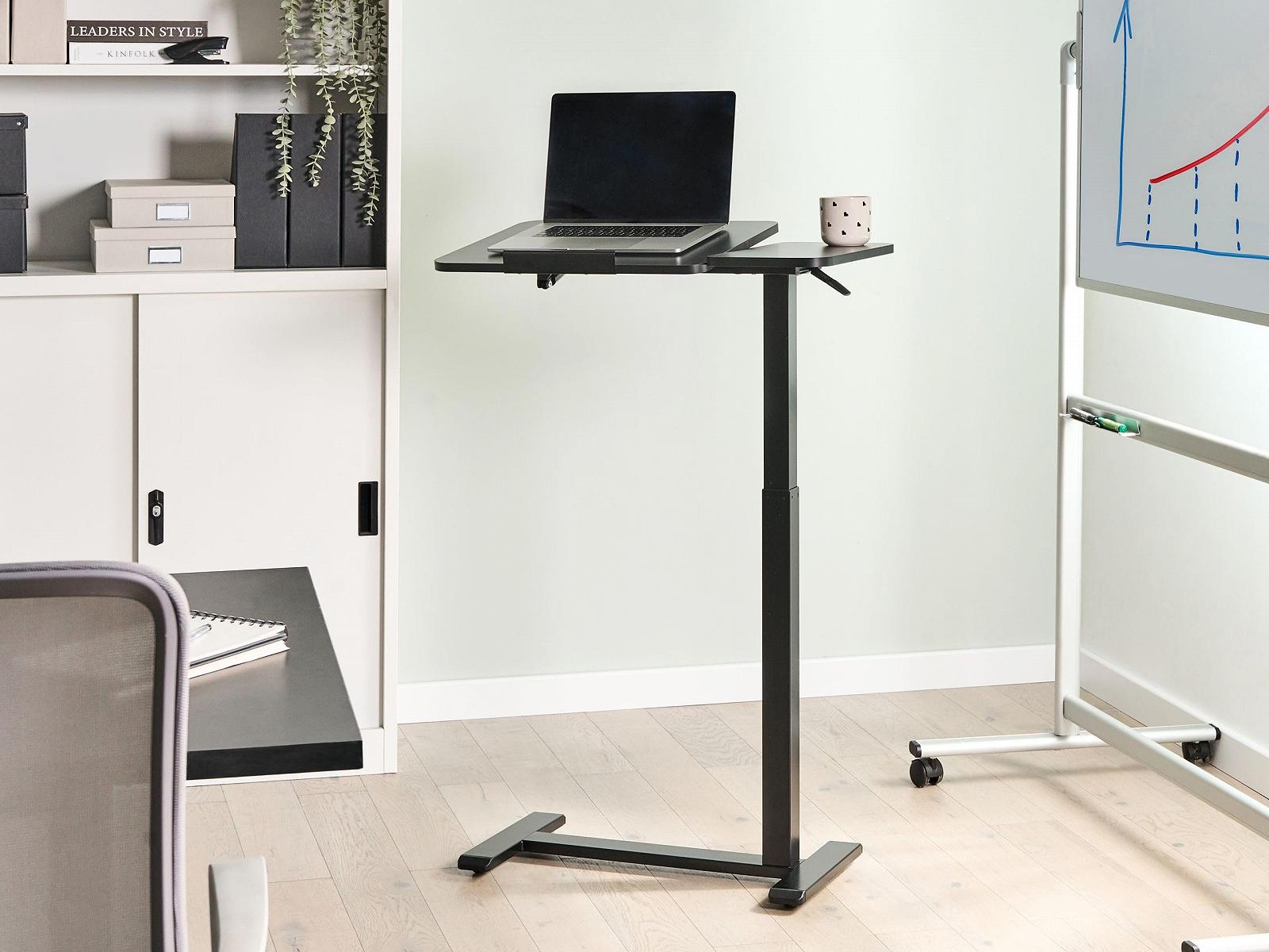 Столик для ноутбука Beliani Schola Регулируемый по высоте 70 x 40 см Черный, фото №2