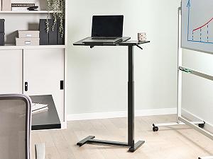 Столик для ноутбука Beliani Schola Регулируемый по высоте 70 x 40 см Черный synthetic.ua - Фото 1