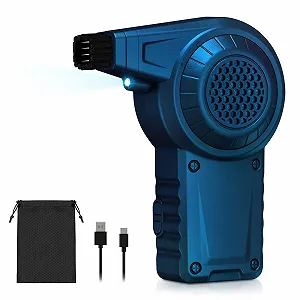 Електрична повітродувка Reesibi C1 35000 RPM Безщітковий двигун з LED підсвіткою 2 швидкості 2400 mAh Blue - Фото 1