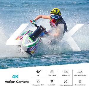 Екшн-камера Camlance C16PRO / 40Мп / 4K / 60fps / Wi-Fi / Bluetooth / Водонепроникна 40м / Чорна synthetic.ua - Фото 1