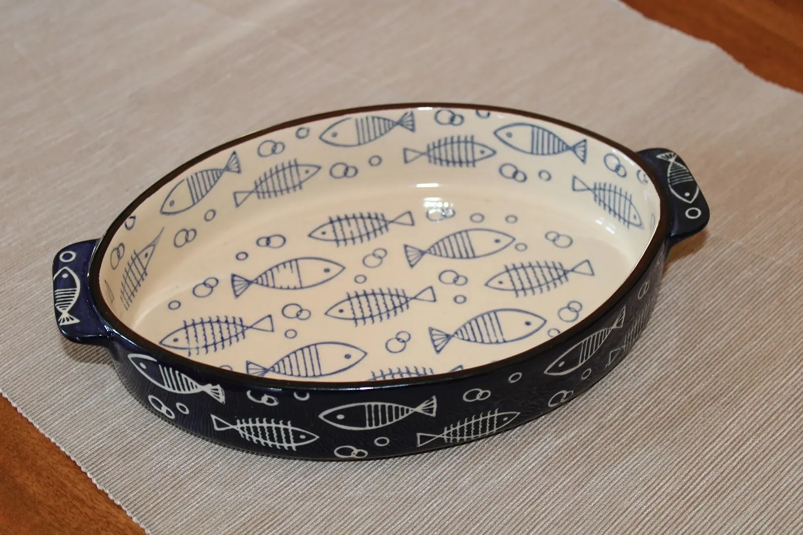 Форма для запекания Ocean Small Oval 23 x 14 x 4 см Голубая/Кремовая, фото №2 Форма для запекания Ocean Small Oval 23 x 14 x 4 см Голубая/Кремовая, фото №2