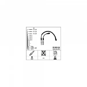 Комплект проводів запалювання NGK 4070 - Фото 1