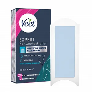 Восковые полоски Veet Expert Cold Wax Strips Body & Legs 20 шт. для чувствительной кожи - Фото 1