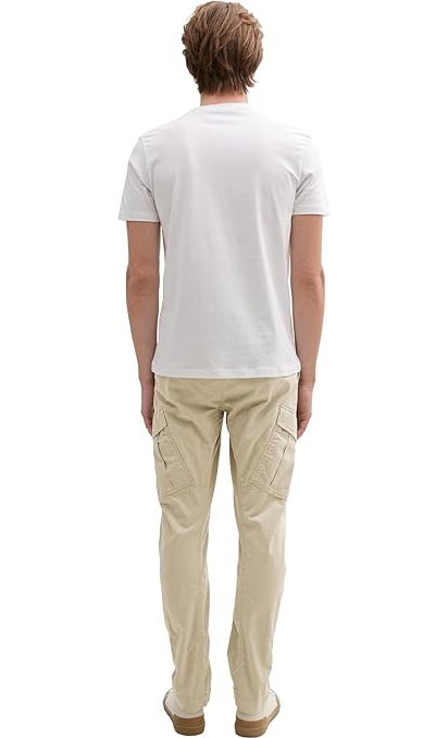 Штани Denim Men's Regular Tapered Cargo Pants 1042559-35723 Tom Tailor Бежевий M, фото №3