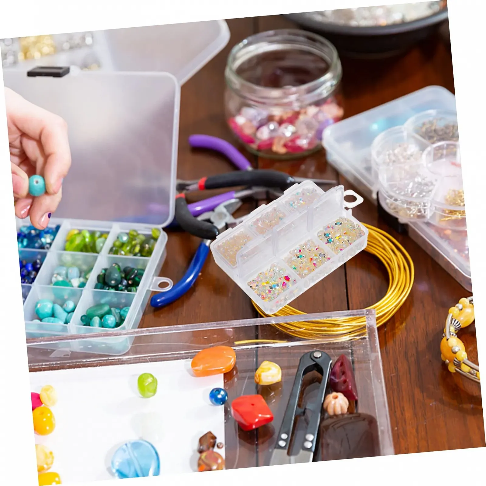 Стрази для нігтів minkissy Смола Плоска основа Діамантовий декор, фото №8